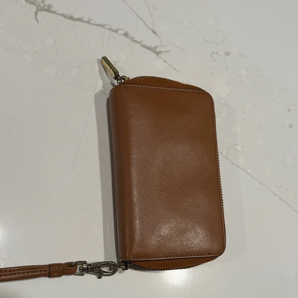 Tory Burch Brown Wristlet Clutch - Picture 5 of 7